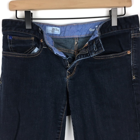 GAP Jeans Curvy Bootcut Low Rise Dark Wash Stretch Size 28/6xl Extra Long Inseam - Picture 3 of 11